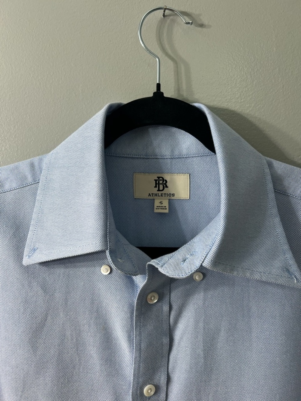 BR Athletics Oxford Button-Down Men’s Shirt Light Blue Embroidered Logo
